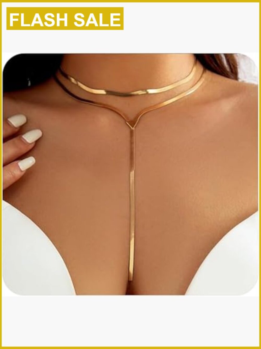 Chunky Gold Snake Chain Choker Necklace Trendy Statement Jewelry
